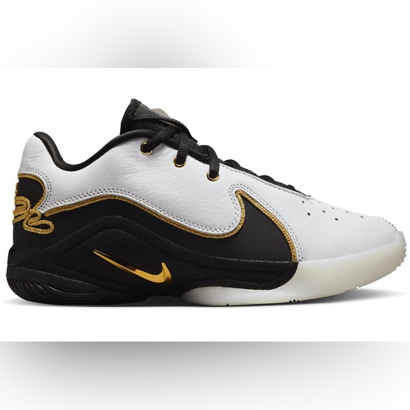 Black and Gold Athletic Sneakers - Picture 2 of 3